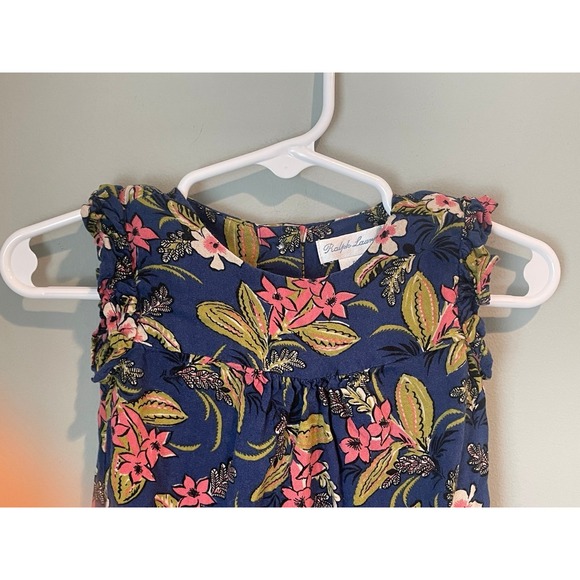 Ralph Lauren‎ Floral Ruffled Romper- Size 9 Months - Picture 5 of 9
